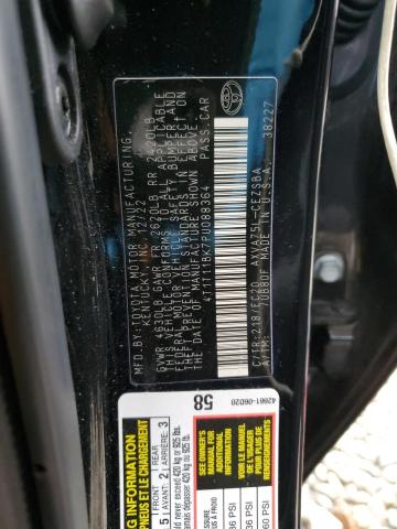 4T1T11BK7PU088364 - 2023 TOYOTA CAMRY SE NIGHT SHADE BLACK photo 12