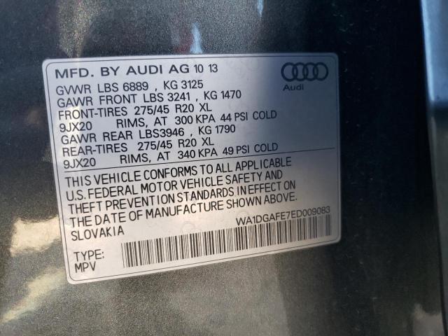 WA1DGAFE7ED009083 - 2014 AUDI Q7 PRESTIGE გრაფიტი ფოტო 13
