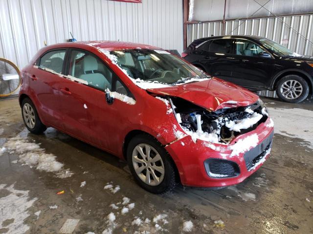 KNADM5A38E6358542 - 2014 KIA RIO LX RED photo 4