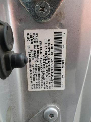 5J6YH18338L015015 - 2008 HONDA ELEMENT LX SILVER photo 12