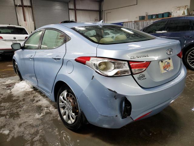 KMHDH4AE1DU606221 - 2013 HYUNDAI ELANTRA GLS BLUE photo 2