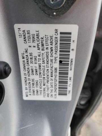 2HGFB2F52FH515686 - 2015 HONDA CIVIC LX SILVER photo 12