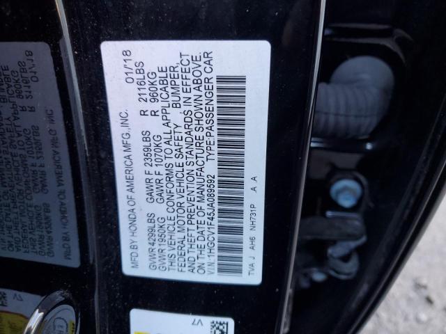 1HGCV1F45JA089592 - 2018 HONDA ACCORD EX BLACK photo 12