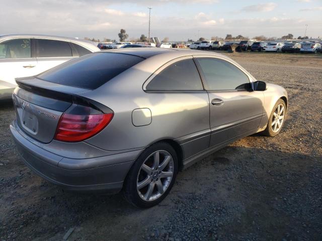 WDBRN40J54A581857 - 2004 MERCEDES-BENZ C 230K SPORT COUPE SILVER photo 3