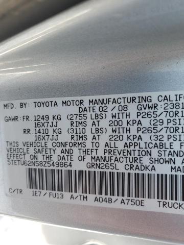 5TETU62N58Z549864 - 2008 TOYOTA TACOMA PRERUNNER ACCESS CAB SILVER photo 13