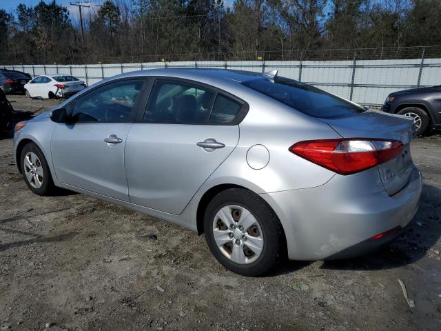 KNAFK4A64E5066833 - 2014 KIA FORTE LX SILVER photo 2