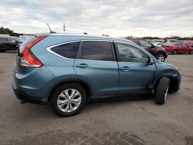 2HKRM4H74EH603810 - 2014 HONDA CR-V EXL BLUE photo 3