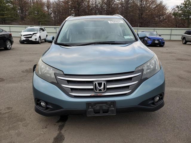 2HKRM4H74EH603810 - 2014 HONDA CR-V EXL BLUE photo 5