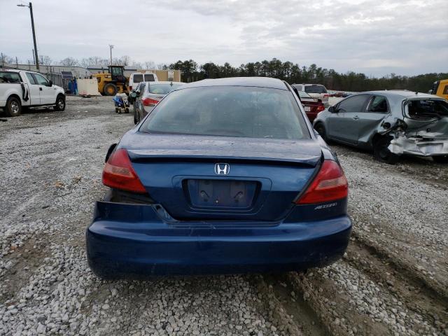 1HGCM72585A024827 - 2005 HONDA ACCORD LX BLUE photo 6