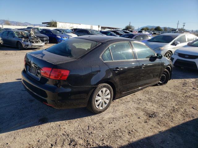 3VW2K7AJ1BM337910 - 2011 VOLKSWAGEN JETTA BASE BLACK photo 3