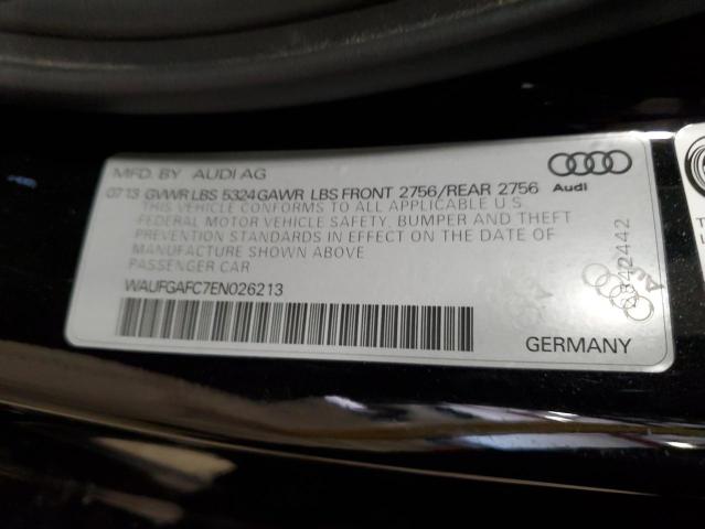 WAUFGAFC7EN026213 - 2014 AUDI A6 PREMIUM PLUS BLACK photo 12