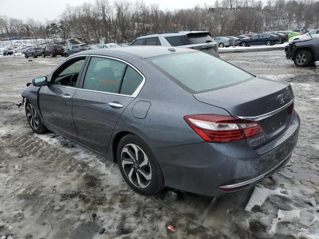 1HGCR2F88HA210607 - 2017 HONDA ACCORD EXL GRAY photo 2