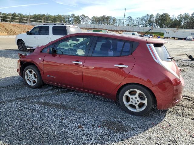 JN1AZ0CPXCT022354 - 2012 NISSAN LEAF SV RED photo 2