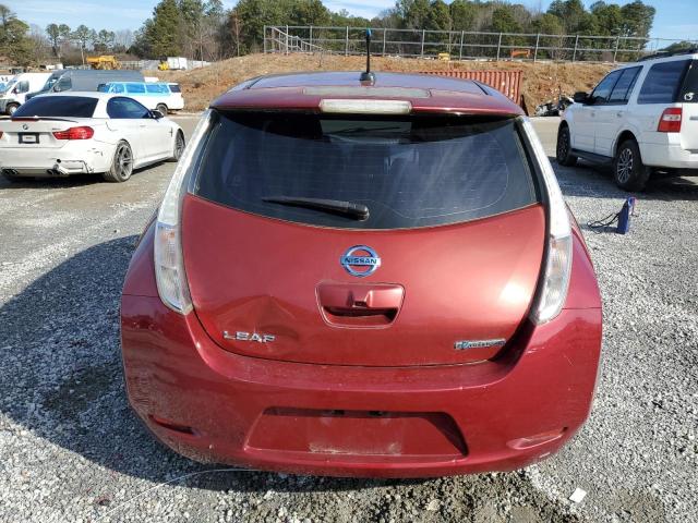 JN1AZ0CPXCT022354 - 2012 NISSAN LEAF SV RED photo 6