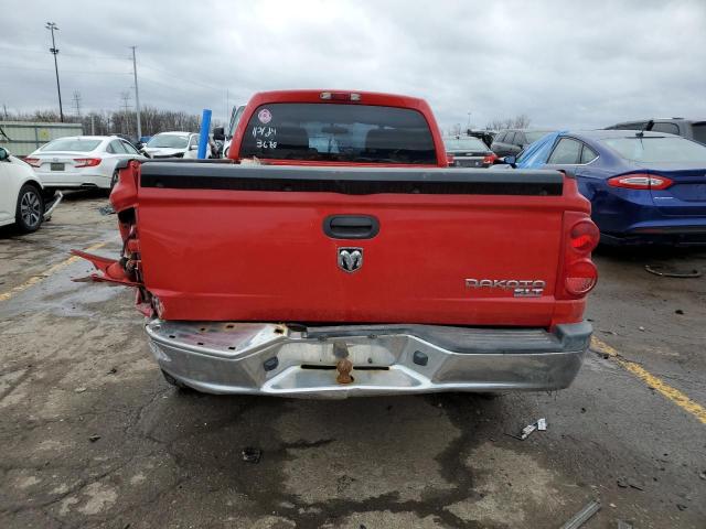 1D7HW42N35S163678 - 2005 DODGE DAKOTA SLT RED photo 6