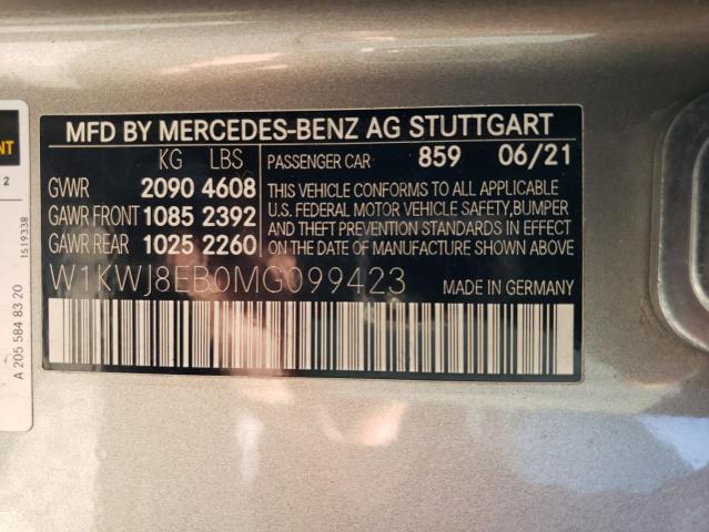 W1KWJ8EB0MG099423 - 2021 MERCEDES-BENZ C 300 4MATIC SILVER photo 12