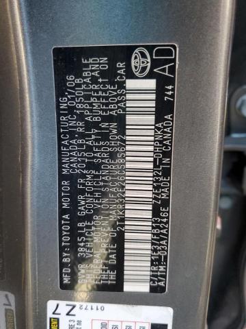 2T1KR32E26C585672 - 2006 TOYOTA COROLLA MA XR CHARCOAL photo 12