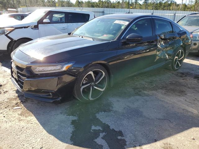 1HGCV1F3XMA022398 - 2021 HONDA ACCORD SPORT BLACK photo 1