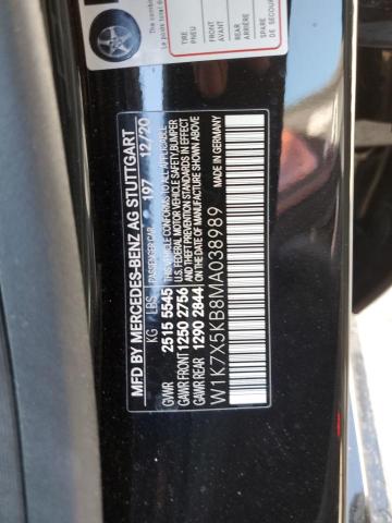 W1K7X5KB8MA038989 - 2021 MERCEDES-BENZ AMG GT 43 BLACK photo 12