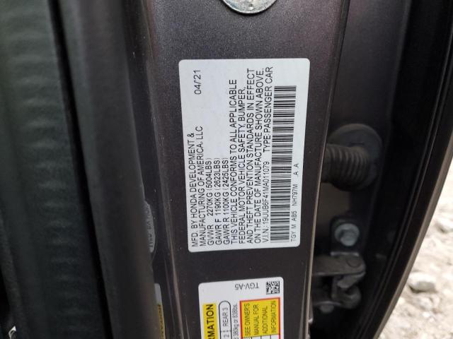 19UUB6F41MA011079 - 2021 ACURA TLX TECHNOLOGY 石墨色 照片 12