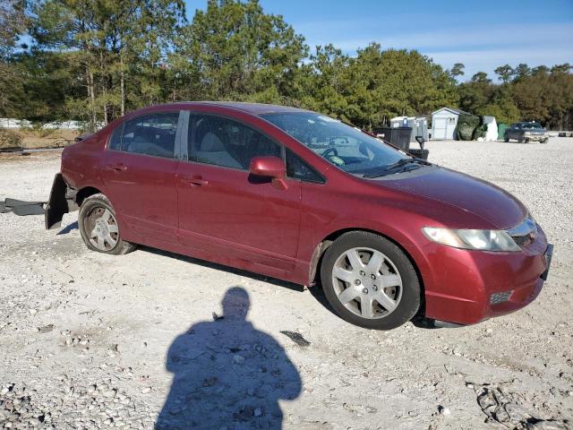 1HGFA16529L014236 - 2009 HONDA CIVIC LX RED photo 4