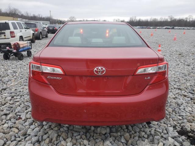 4T4BF1FK7CR175754 - 2012 TOYOTA CAMRY BASE RED photo 6