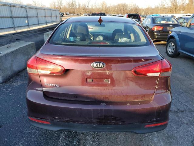 3KPFK4A73HE050224 - 2017 KIA FORTE LX MAROON photo 6