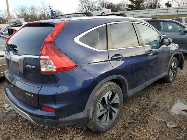 5J6RM4H94GL002505 - 2016 HONDA CR-V TOURING BLUE photo 3