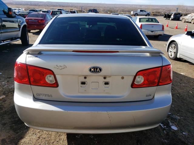 KNAGE123285177075 - 2008 KIA OPTIMA LX SILVER photo 6