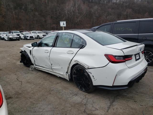 WBS33AY03NFM36952 - 2022 BMW M3 COMPETITION WHITE photo 2
