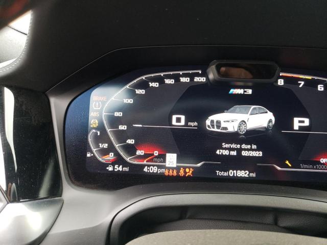 WBS33AY03NFM36952 - 2022 BMW M3 COMPETITION WHITE photo 9