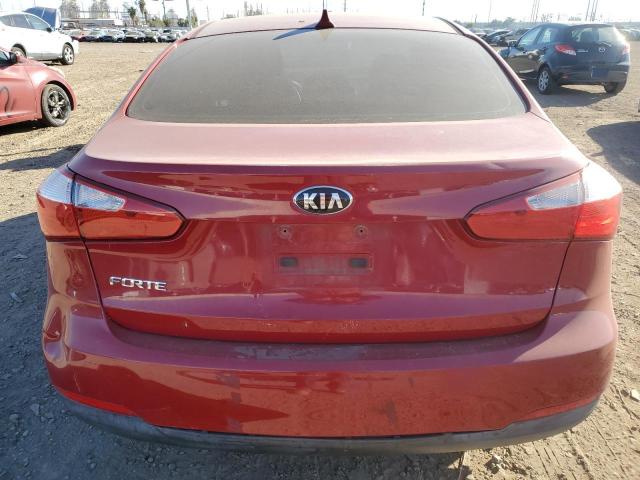 KNAFX4A60E5149516 - 2014 KIA FORTE LX RED photo 6