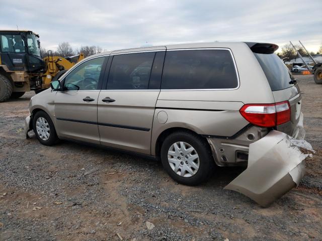 5FNRL38257B081868 - 2007 HONDA ODYSSEY LX BEIGE photo 2