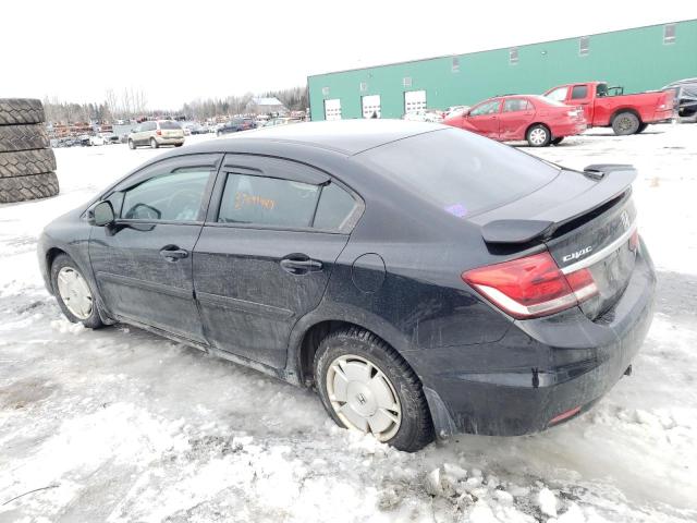 2HGFB2F55DH103095 - 2013 HONDA CIVIC LX BLACK photo 2