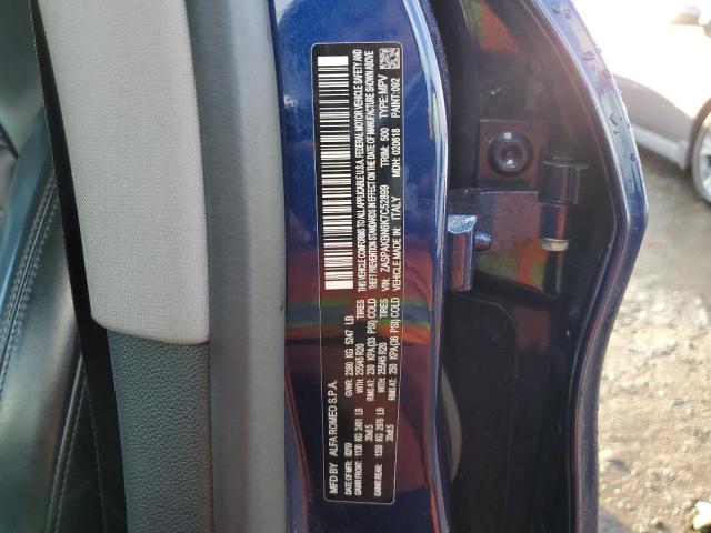 ZASPAKBN6K7C52899 - 2019 ALFA ROMEO STELVIO TI BLUE photo 13