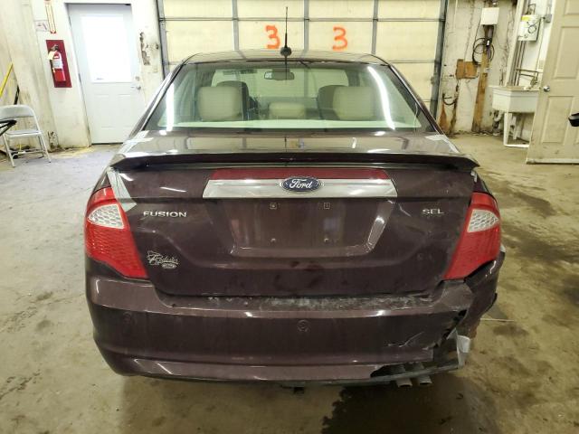 3FAHP0JA9BR221563 - 2011 FORD FUSION SEL MAROON photo 6