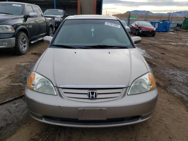 1HGES25772L000517 - 2002 HONDA CIVIC EX GOLD photo 5