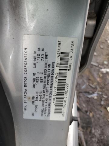 JM1BJ245531131043 - 2003 MAZDA PROTEGE PR5 银色 照片 13