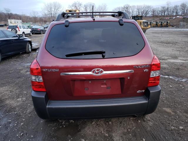 KM8JN72D66U358358 - 2006 HYUNDAI TUCSON GLS BURGUNDY photo 6