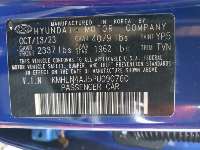 KMHLN4AJ5PU090760 - 2023 HYUNDAI ELANTRA LIMITED BLUE photo 13