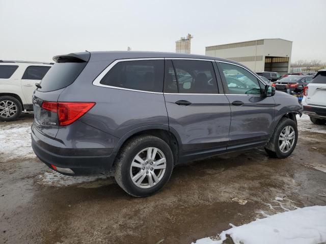 5FNYF6H17HB093422 - 2017 HONDA PILOT LX GRAY photo 3