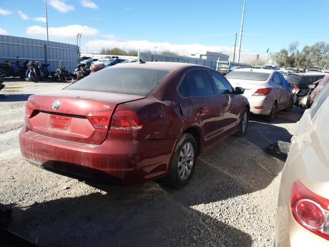 1VWAT7A30FC065111 - 2015 VOLKSWAGEN PASSAT S RED photo 3