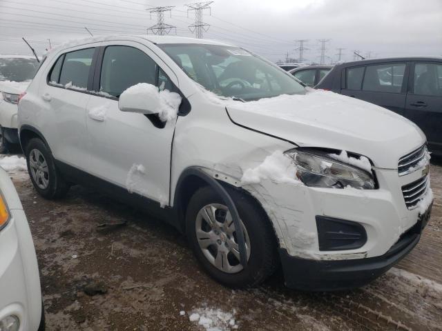 3GNCJKSBXFL212475 - 2015 CHEVROLET TRAX LS WHITE photo 4