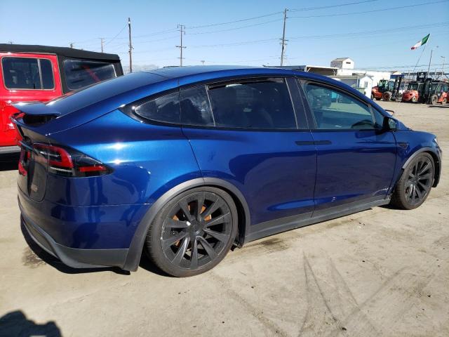 7SAXCBE68NF354861 - 2022 TESLA MODEL X BLUE photo 3