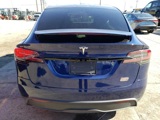 7SAXCBE68NF354861 - 2022 TESLA MODEL X BLUE photo 6