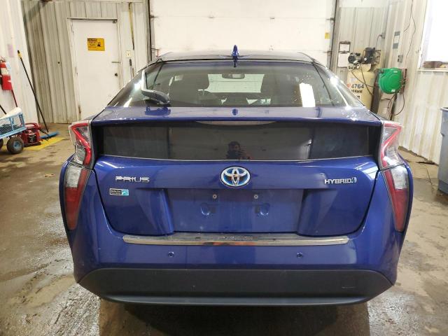 JTDKARFU3H3535502 - 2017 TOYOTA PRIUS BLUE photo 6