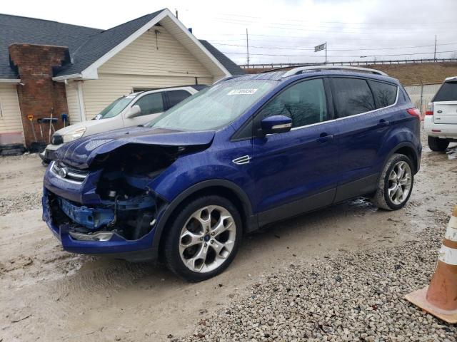 1FMCU9J95DUD66274 - 2013 FORD ESCAPE TITANIUM BLUE photo 1