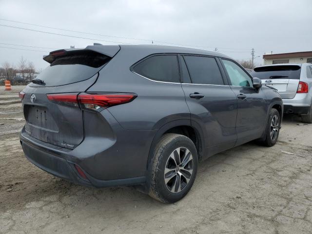 5TDGZRBH9MS532653 - 2021 TOYOTA HIGHLANDER XLE GRAY photo 3