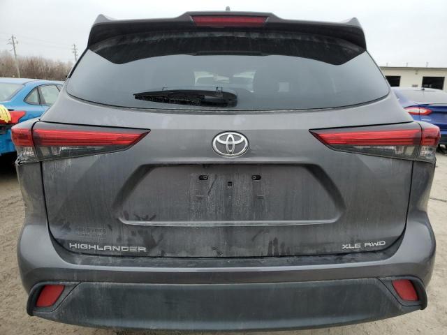 5TDGZRBH9MS532653 - 2021 TOYOTA HIGHLANDER XLE GRAY photo 6