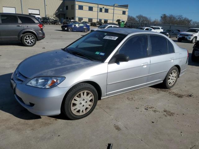 JHMES16515S000737 - 2005 HONDA CIVIC LX SILVER photo 1